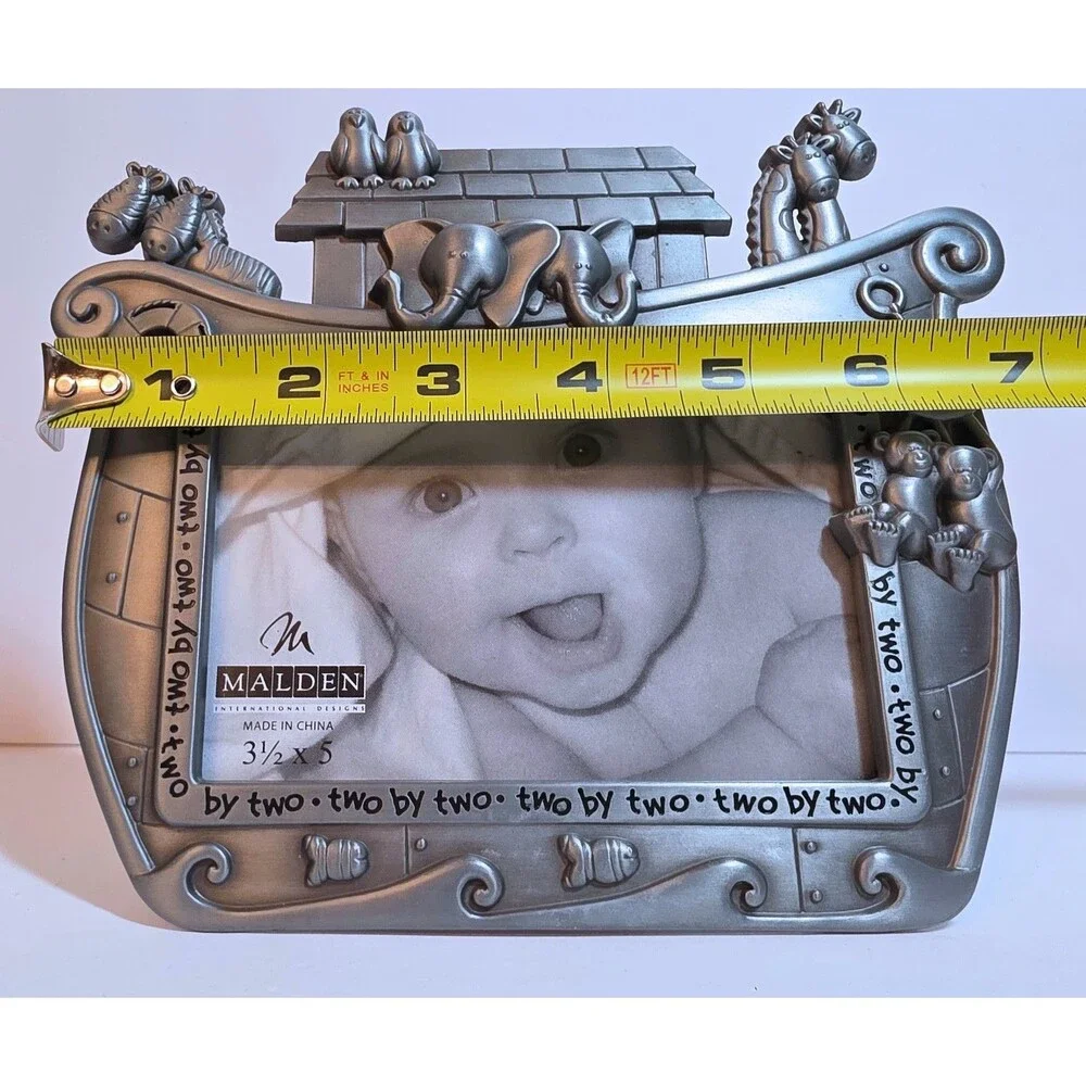 Malden Two by Two Noah's Ark Pewter-tone Baby 3.5
